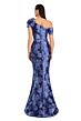 Alexander by Daymor 3050 Asymmetric Bow Neck Brocade Mermaid Dress