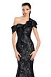 Alexander by Daymor 3050 Asymmetric Bow Neck Brocade Mermaid Dress