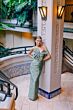 Alexander by Daymor 3053 Back Slit One-Shoulder Bow Dress