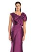 Alexander by Daymor 3055 Asymmetric Bow Neck High Slit Dress