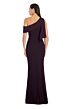 Alexander by Daymor 3058 High Slit Asymmetric Neck Split Sleeve Dress