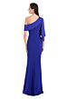 Alexander by Daymor 3058 High Slit Asymmetric Neck Split Sleeve Dress