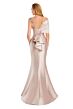 Alexander by Daymor 3060 Asymmetric Neck Applique Strap Dress