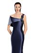 Alexander by Daymor 3060 Asymmetric Neck Applique Strap Dress
