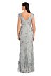Alexander by Daymor 3061 V-Neck Cap Sleeve Applique Dress