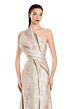 Alexander by Daymor 3067 One-Shoulder Back Button Dress