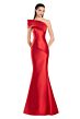 Alexander by Daymor 3068 High Slit Pleated Asymmetric Neck Dress