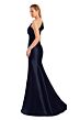 Alexander by Daymor 3068 High Slit Pleated Asymmetric Neck Dress