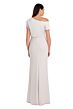 Alexander by Daymor 3083 Draped Asymmetric Neck Blouson Dress
