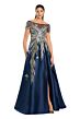 Alexander by Daymor 3096 Illusion Neck Short Sleeve A-Line Dress