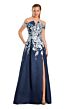 Alexander by Daymor 3097 V-Neck Pleated A-Line Dress