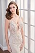 Martin Thornburg MTL402 Finley Plunging Neckline Sheer Bridal Dress