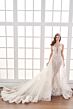 Martin Thornburg MTL402 Finley Plunging Neckline Sheer Bridal Dress