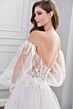 Martin Thornburg MTL403 Rosamund Detached Sleeve Low Back Bridal Gown