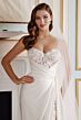 Martin Thornburg MT5112 Carrington Illusion Slit Draped Bridal Dress