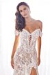 Martin Thornburg MT5119 Chailyn Off-The-Shoulder High Slit Bridal Gown