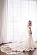 Martin Thornburg MT5119 Chailyn Off-The-Shoulder High Slit Bridal Gown