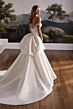 Martin Thornburg MT8106MKD Lavinia Bow Train Draped Top Wedding Gown
