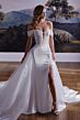 Martin Thornburg MT8111 Alastair Side Slit Plunging Neck Bridal Gown