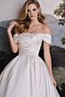 Martin Thornburg MT8112 Wren Pleated Skirt Draped Bodice Bridal Gown