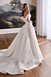 Martin Thornburg MT8112 Wren Pleated Skirt Draped Bodice Bridal Gown