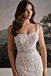 Martin Thornburg MT8113 Tabitha Petal Train Scoop Back Bridal Gown