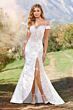 Martin Thornburg MTL22005 Bassett Front Slit Sheer Top Wedding Dress