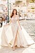 Martin Thornburg MTL22005 Bassett Front Slit Sheer Top Wedding Dress