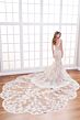 Martin Thornburg MTL12255 Dalilia Castillion Train V-Neck Wedding Gown