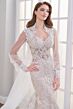 Martin Thornburg MTL12255 Dalilia Castillion Train V-Neck Wedding Gown