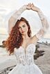 Martin Thornburg MT3207 Cameo Separate Sleeve Sheer Top Bridal Dress