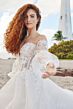 Martin Thornburg MT3207 Cameo Separate Sleeve Sheer Top Bridal Dress