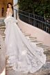Martin Thornburg MTL9101 Aire Panel Train Separate Sleeve Wedding Gown