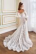 Martin Thornburg MT9115 Sunflower Sheer Sleeve Overskirt Bridal Dress