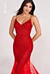 Ellie Wilde EW34030 Spaghetti Straps Sequin Lace Dress