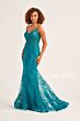 Ellie Wilde EW34030 Spaghetti Straps Sequin Lace Dress