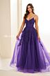 Ellie Wilde EW34036 Corset Bodice Embroidered Dress