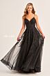 Ellie Wilde EW34036 Corset Bodice Embroidered Dress