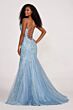 Ellie Wilde EW34045 Lace-Up Back Glitter Dress