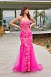 Ellie Wilde EW35008 Godet Skirt Floral Sequin Dress