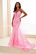 Ellie Wilde EW35010 Corset Top Glitter Lace Dress