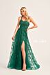 Ellie Wilde EW35012 Beaded Embroidered High Slit Dress