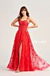 Ellie Wilde EW35012 Beaded Embroidered High Slit Dress