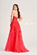 Ellie Wilde EW35016 Plunging Neck Embroidered Dress