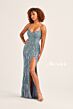 Ellie Wilde EW35023 Lace-Up Back Embellished Dress