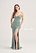 Ellie Wilde EW35023 Lace-Up Back Embellished Dress