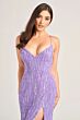 Ellie Wilde EW35023 Lace-Up Back Embellished Dress