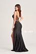 Ellie Wilde EW35027 Sheer Corset High Slit Dress