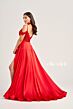 Ellie Wilde EW35029 Slit Skirt Embellished Corset Dress