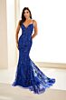 Ellie Wilde EW35039 Sheer Corset Embroidered Dress